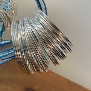 925 silver plated bangles Delicate round tubular styling 5pcs bundle. 5/$25